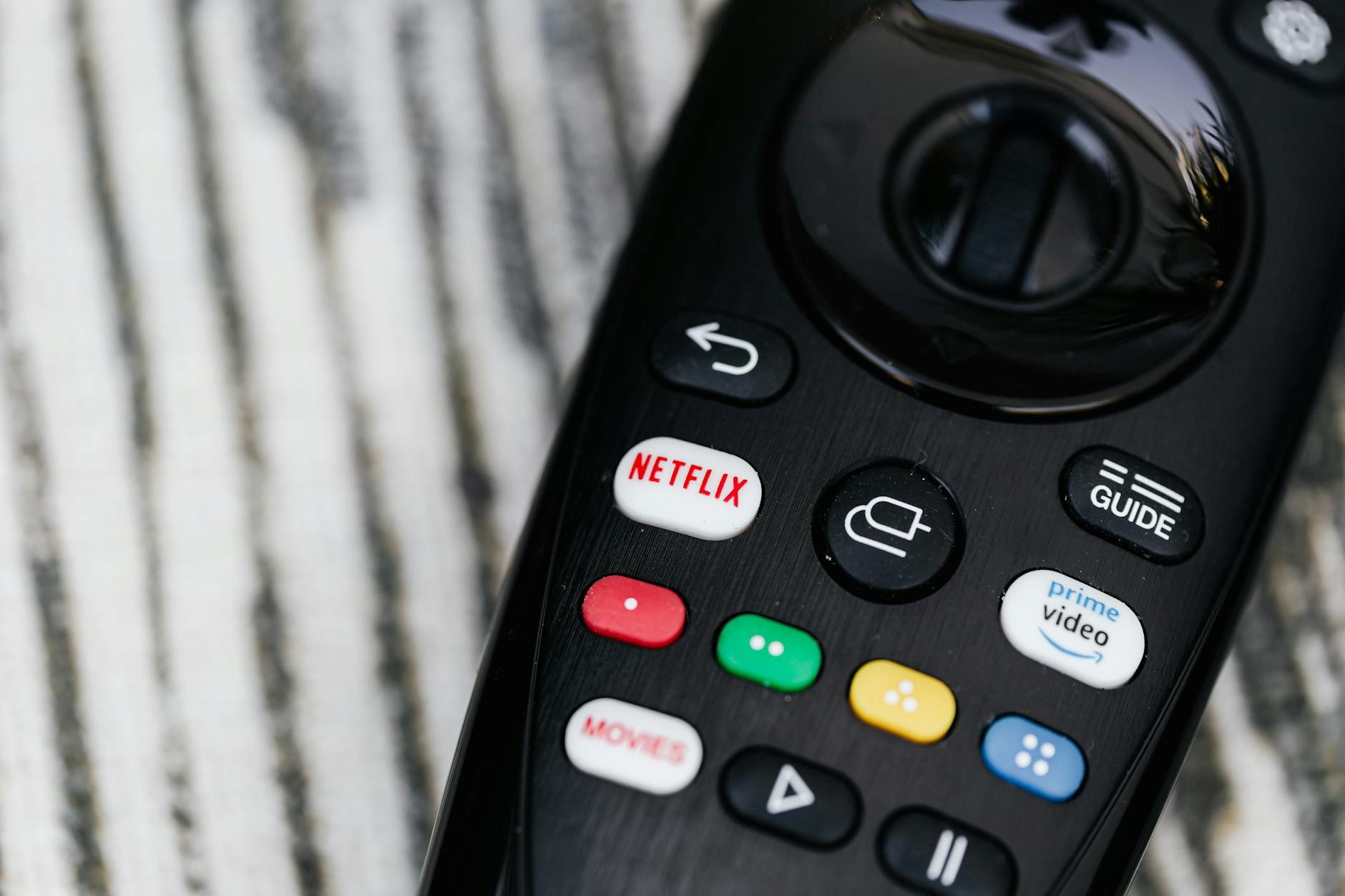 a close up shot of a television controller