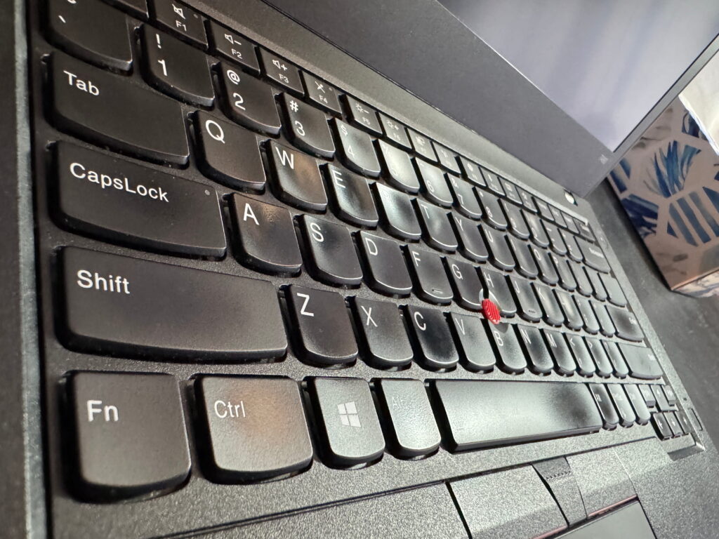 close look on T480 keyboard