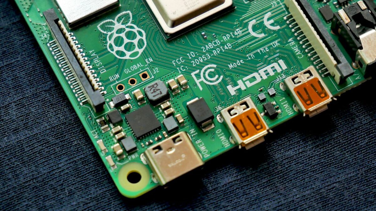 green and white circuit board